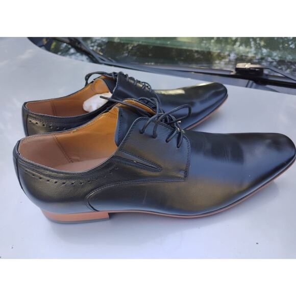 Aldo Mens Black Leather Oxford Dress Shoes Size 11 main image 7